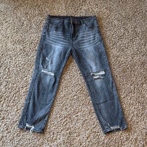 Distressed Black Jeans